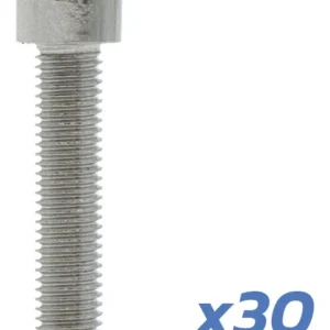 Vis de jante à tête cylindrique six pans creux — lot de 30 vis de 19 mm