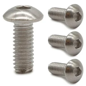 Vis M3 × 7 mm à tête bombée six pans creux en acier clair — lot de 50 pièces