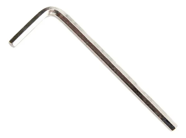 La clé six pans chromée fournie avec le lot, vue seule.
