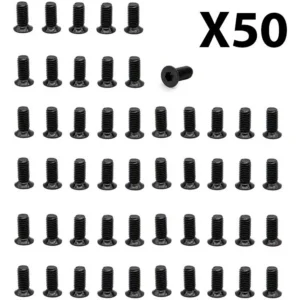 Vis de potence Xiaomi et Ninebot — tête fraisée six pans creux noire, lot de 50