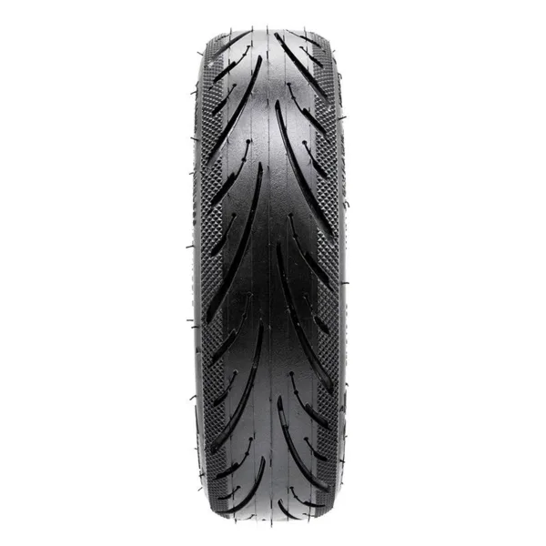 Pneu tubeless 60/70-6,5 à gel anti-crevaison, bande de roulement vue de face, profil route Pneu tubeless 60/70-6,5 à gel anti-crevaison, bande de roulement vue de face, profil route